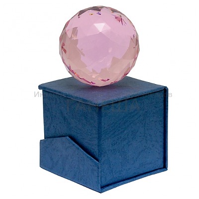 Шар розовый кристалл (5 см)